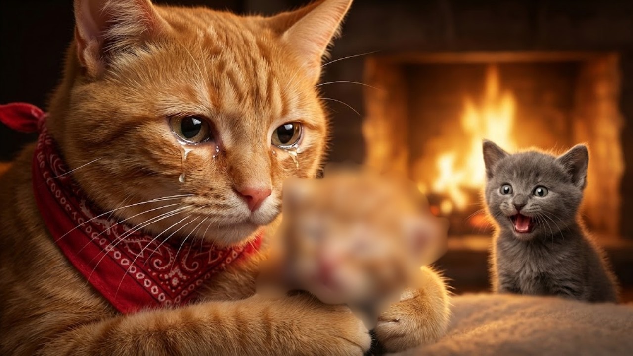 [ИИ-история] День, когда кот-шеф стал папой. Чудесный финал и слезы радости.