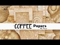 DIY PATTERN PAPER easy coffee painting diy