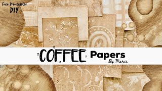 DIY PATTERN PAPER easy coffee painting diy