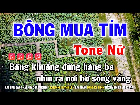 Karaoke Bông - Karaoke Bông Mua Tím - Tone Nữ - Beat Hay Nhạc Sống Dễ Hát