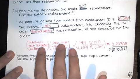 Prob. 4.2.13 - Find the probability. Determine whether events are independent. - Statistics HW Help