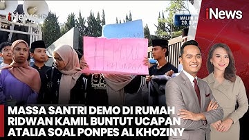 Rumah Ridwan Kamil Didemo Santri Gegara Ucapan Atalia soal Ponpen Al-Khoziny | iNews Pagi (15/10)