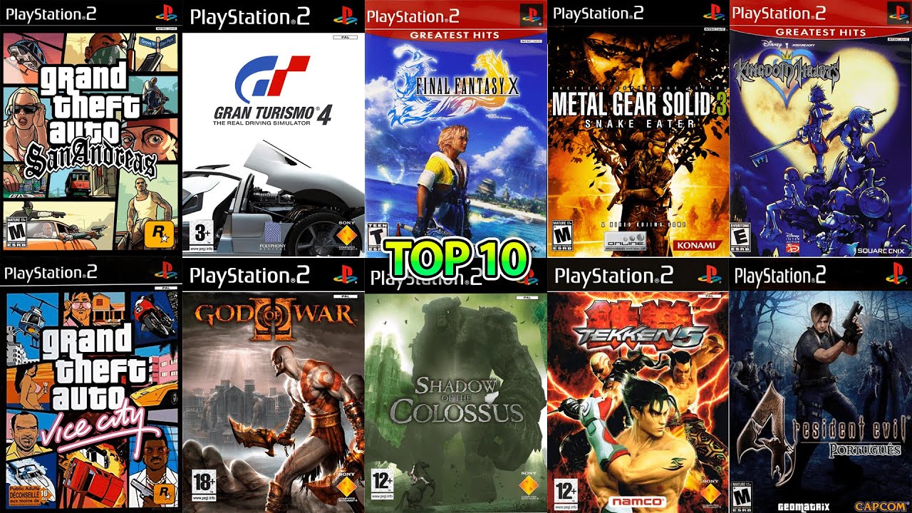 TOP 10 JOGOS mais FAMOSOS de PS2 de TODOS os TEMPOS (MELHORES