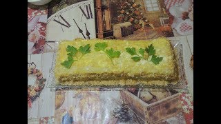 Торт закусочный "Наполеон". Торт-салат Торт закусочный "Наполеон". Торт-салат