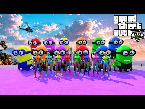 GTA 5 Red Spiderman VS Red/Green Minion! 🤣 Epic Ragdolls & Fails ✨ #62