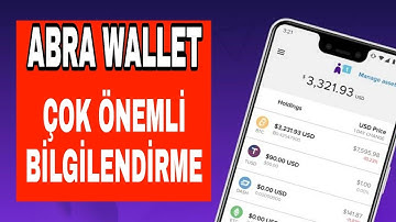 ABRA WALLET CÜZDAN ÇOK ÖNEMLİ BİLGİNDİRME| CÜZDAN KELİMLERİNİ KAYDET