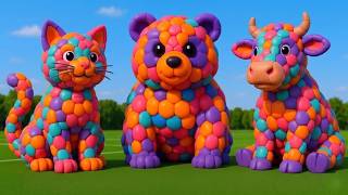 The mascot super vibrato assistant dogs place on the green football field that's popular and create