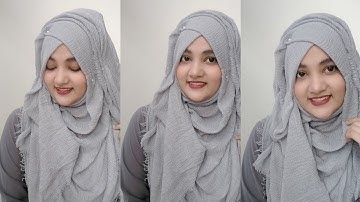 Criss Cross Easy and Simple Party Hijab Tutorial 2020||Full Coverage Criss Cross Hijab Style