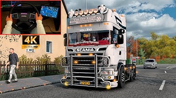 Realisting Driving Scania R520 V8 Open Pipe Sound RPM MAP MODS ETS2 1.53