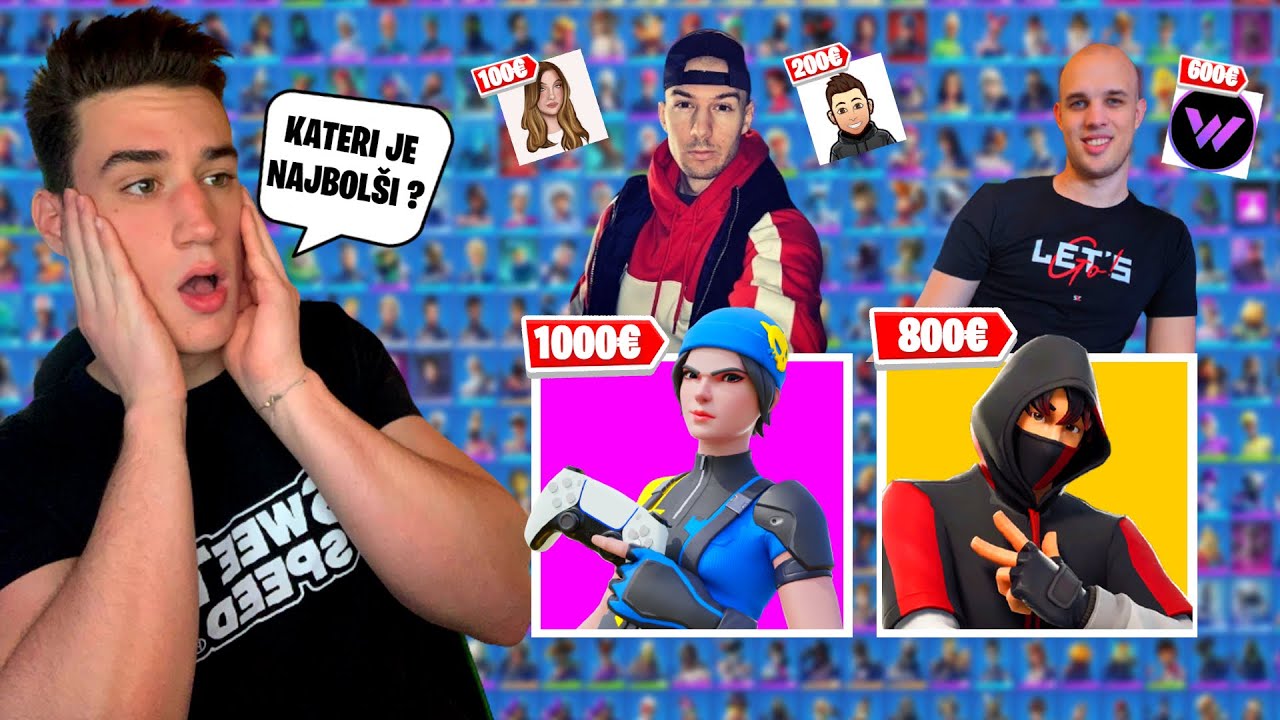 Kateri Youtuber ima Najboljši Fortnite Locker ???