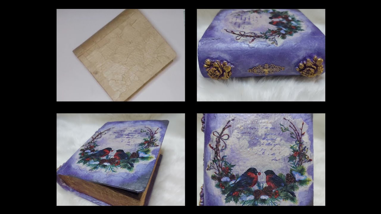 TUTORIAL:wie  kann man buchförmige Schachtel  machen /comment faire  boite en forme de livre