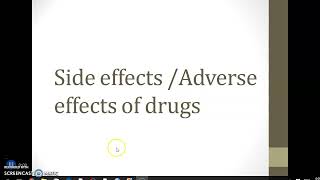 Side effects Vs Adverse effects of drugs