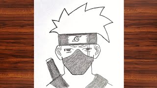 Easy to Draw Kakashi Hatake (Naruto) - Step by Step Pencil Sketch | Easy Tutorial for Beginners screenshot 2