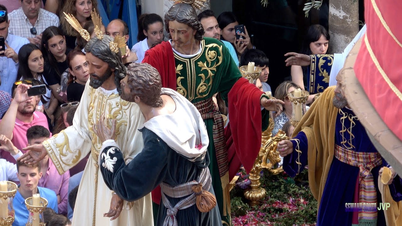 Nuestro Padre Jesús de la Redención en el Beso de Judas, Semana Santa Sevilla 2019 4K