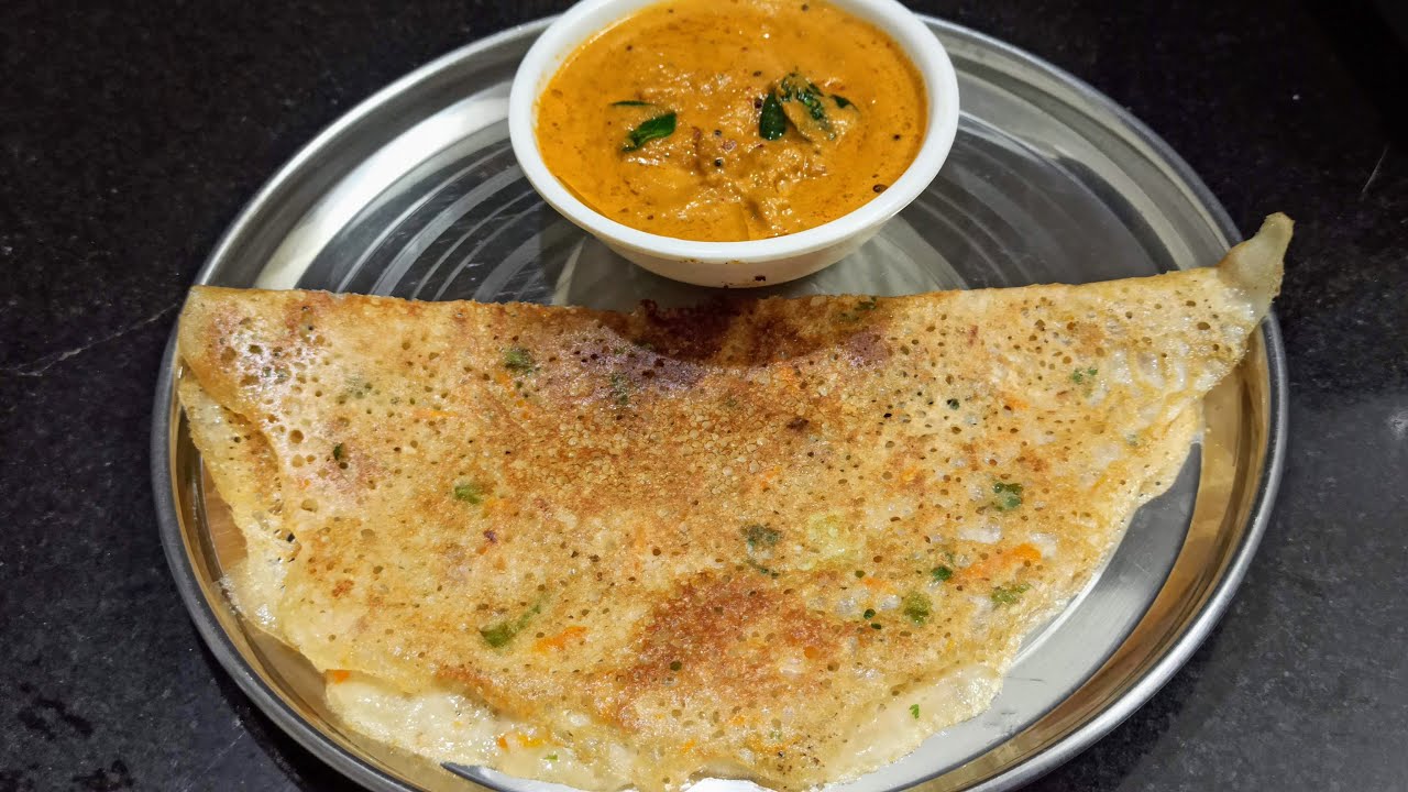 மொறு மொறு கோதுமை தோசையும், தக்காளி சட்னியும் crispy wheat dosa