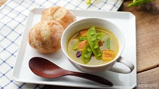 【365日のパンとスープ】たっぷりお豆とベーコンのスパイシースープ