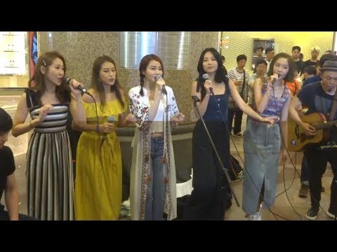 Super Girls 現場獻唱《閨蜜專用》@ 快閃銅鑼灣時代廣場Busking (18/8/2018)