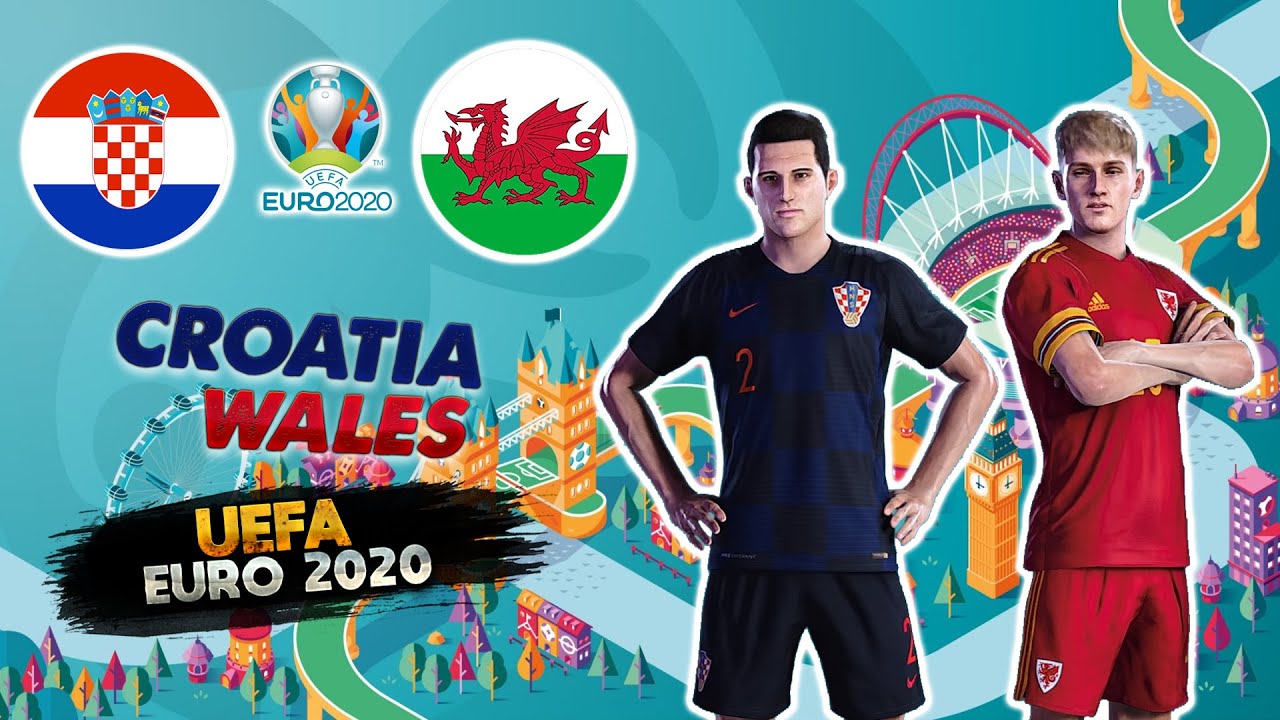 CROATIA VS WALES 1-0 | UEFA EURO 2020 | PES 2020 | PS4 ...