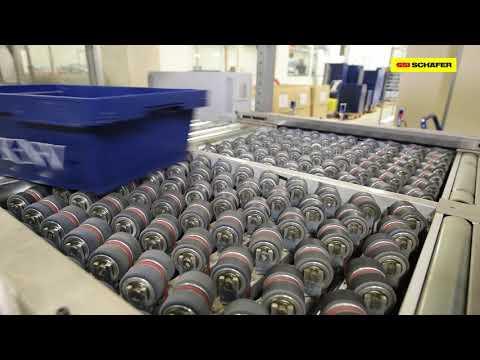 Optimized material flow with modular carton and bin conveying system | SSI SCHAEFER