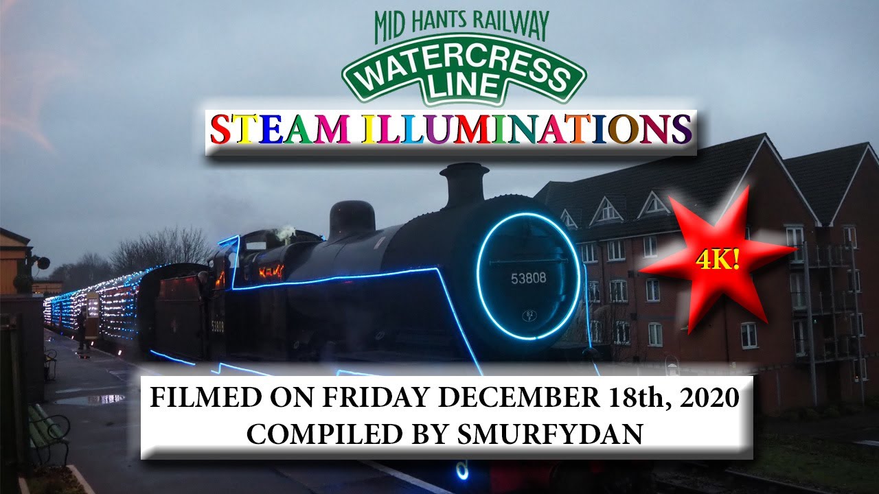 Watercress Line Christmas 2022 Watercress Line - Steam Illuminations (18/12/2020) - Youtube