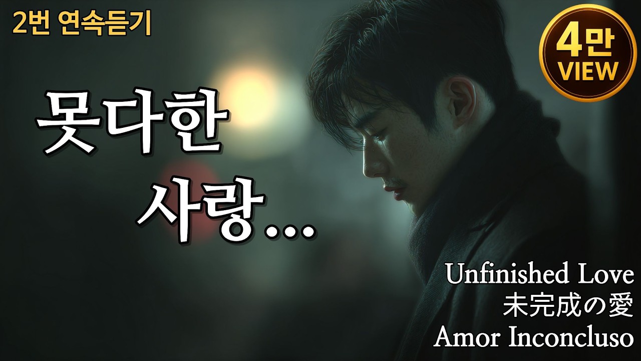 [3만뷰 감사합니다!!]〈못다한 사랑〉 감성 트로트 발라드 (2번 연속듣기) | 중년애창곡