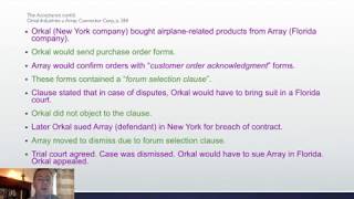 In-house On-site Legal  – UCC part 2: UCC offer and acceptance and merchant rules