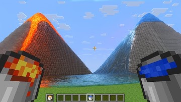 Realistic Lava bucket vs Water bucket (what will happen?) - Minecraft Compilation