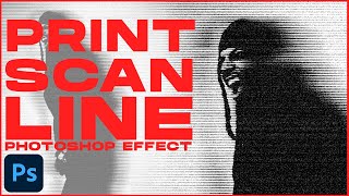 Easy PHOTOCOPY SCAN LINES Effect | Photoshop Tutorial screenshot 2