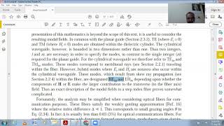 cylindrical wave guide modes