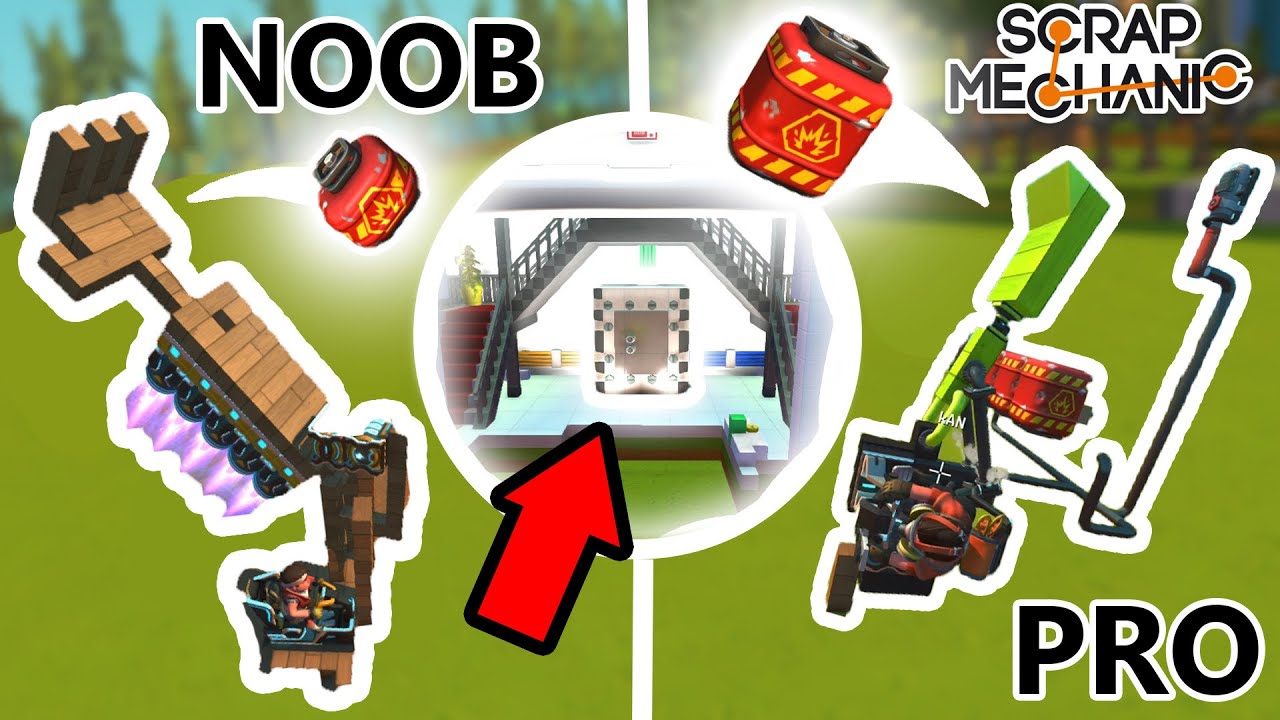 Can I Blow Up The BANK VAULT?! NOOB vs PRO Catapults! - Scrap Mechanic