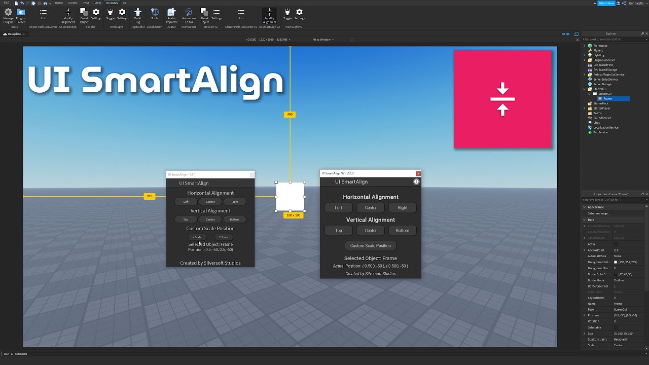 Roblox Studio Plugin - UI SmartAlign 