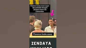 Zendaya ignore by Florence Pugh after getting hit by flying object #shorts #zendaya #dune