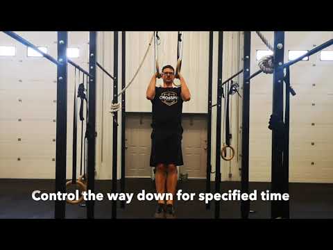 Negative False Grip Ring Pull Ups