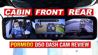 Detached Cameras LCD Mirror DashCam Review (Pormido D50)