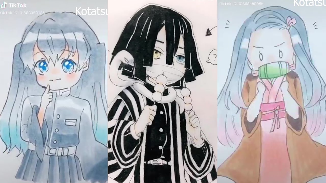 鬼滅の刃イラスト  Kimetsu no Yaiba Demon slayer ティックトック Tik Tok #6