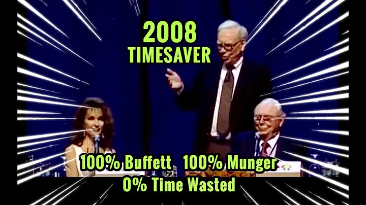 TIMESAVER EDIT - 2008 Berkshire Hathaway Annual Meeting FULL Q&A with Warren Buffett Charlie Munger