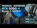 Pragmata na RTX 5050 + RYZEN 5 5500 Teste de desempenho em todas configurações 1080p e 1440p