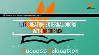 1.17 Creating Extranal Doors with Archipack | Blender | Success Education