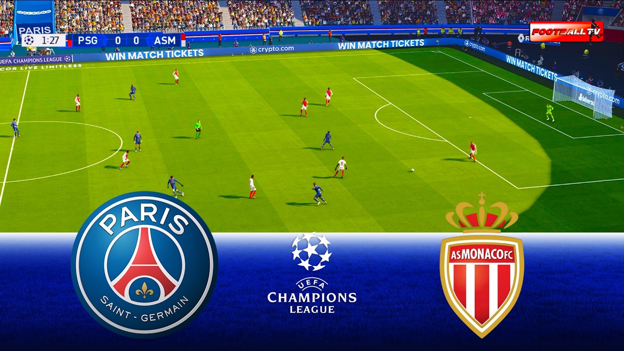 PSG vs MONACO - UEFA Champions League 2026 | Full Match All Goals | Pes 21 Gameplay
