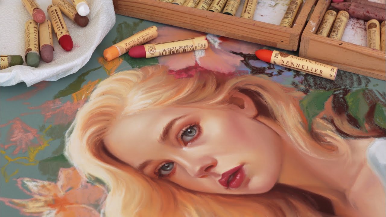 Пробую новую масляную пастель Sennelier || Распаковка + демонстрация + советы по рисованию