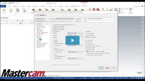 Control Definition Changes - Mastercam 2020