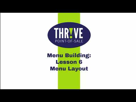 Thrive Control Center : Updated Menu Management