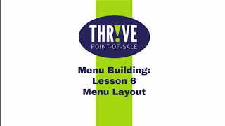 Thrive Control Center Updated Menu Management