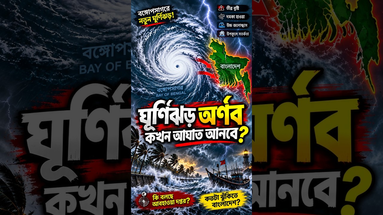 ঘূর্ণিঝড় অর্ণব নিয়ে যা জানা জরুরি ⚠️ #cyclone #weather #news