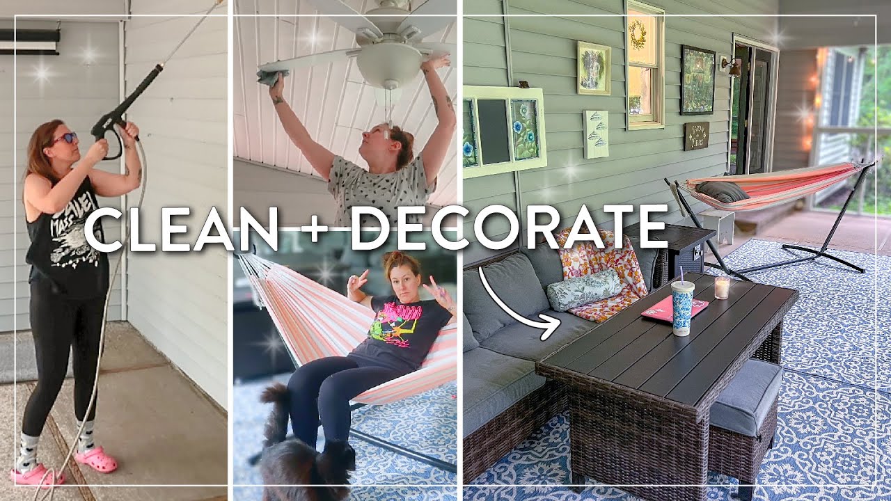 Screened Porch Clean with Me Pressure Washing my Patio Patio Decor