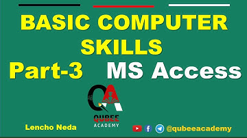 3. Basic Computer Skills | Database Management with MS Access | Part 3 |Afaan Oromoo @QUBEEDIGITAL