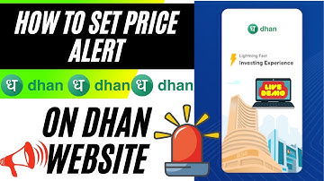 How To Set Price Alert in Dhan Web Platform |  #dhanapp #dhan | Financial Adda @DhanHQ