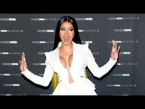 Cardi B Cuts A Striking Figure In All White At Her Fashion Launch In  Hollywood