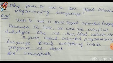 Why java is not a pure object oriented programming language