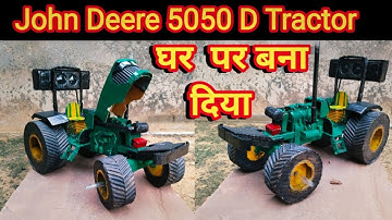how to make rc tractor with cardboard ||  John Deere 5050D